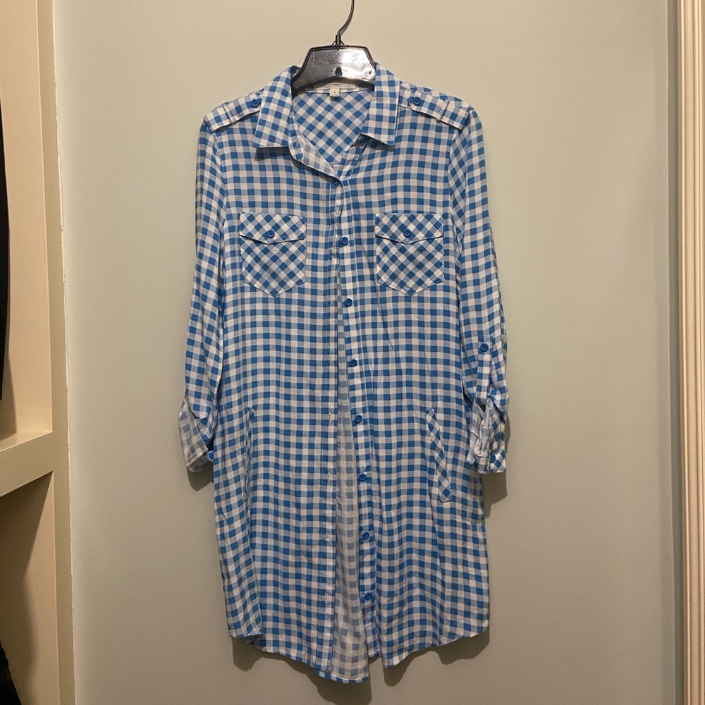 FREE W PURCHASE Love Tree Blue Gingham Dress